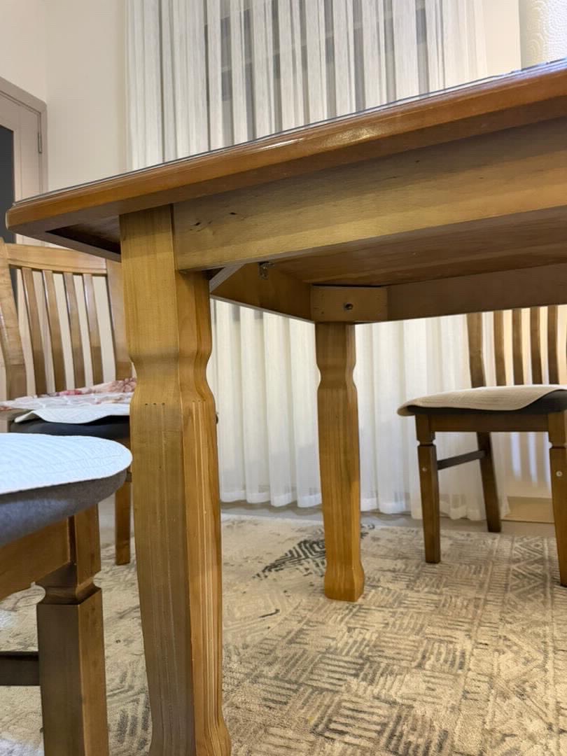 Кухонный 1 стол 6 стульями КАРАГАЧ - изображение 3