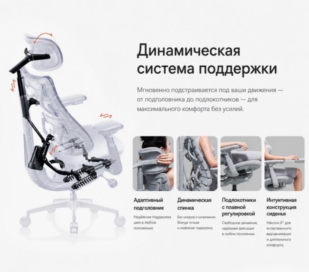 Компьютерное кресло LiberNovo Omni OC1 + Подставка для ног StepSync - изображение 2