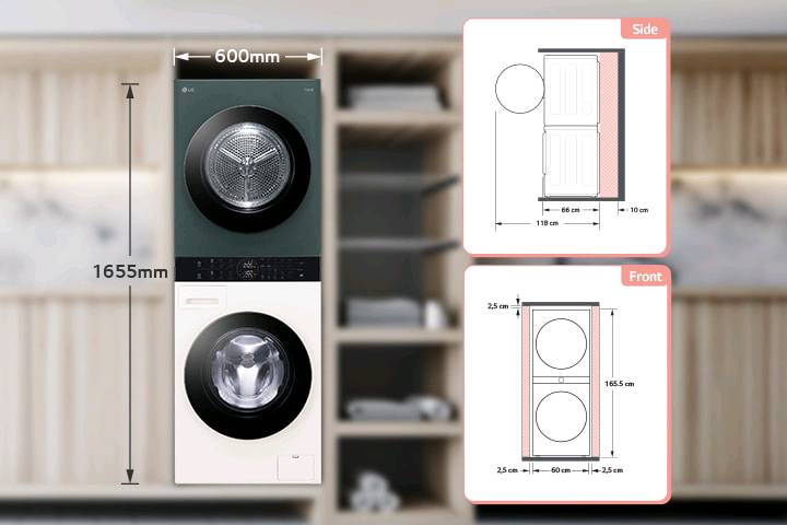 Вертикальная стирально-сушильная башня LG WashTower W4W8LVPK2HM - изображение 2