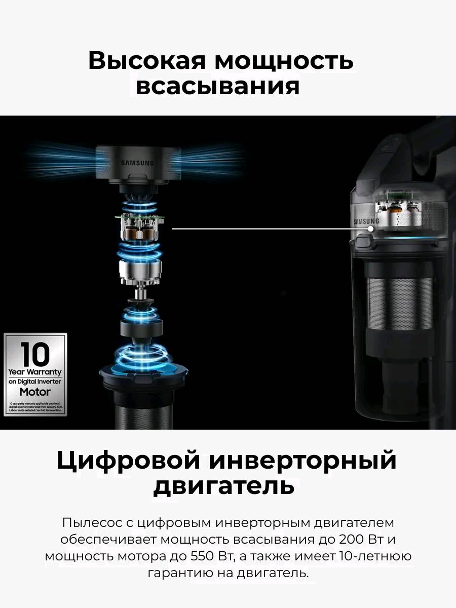 Вертикальный пылесос Samsung Jet™ 75 VS20B75ADR5/EV - изображение 6
