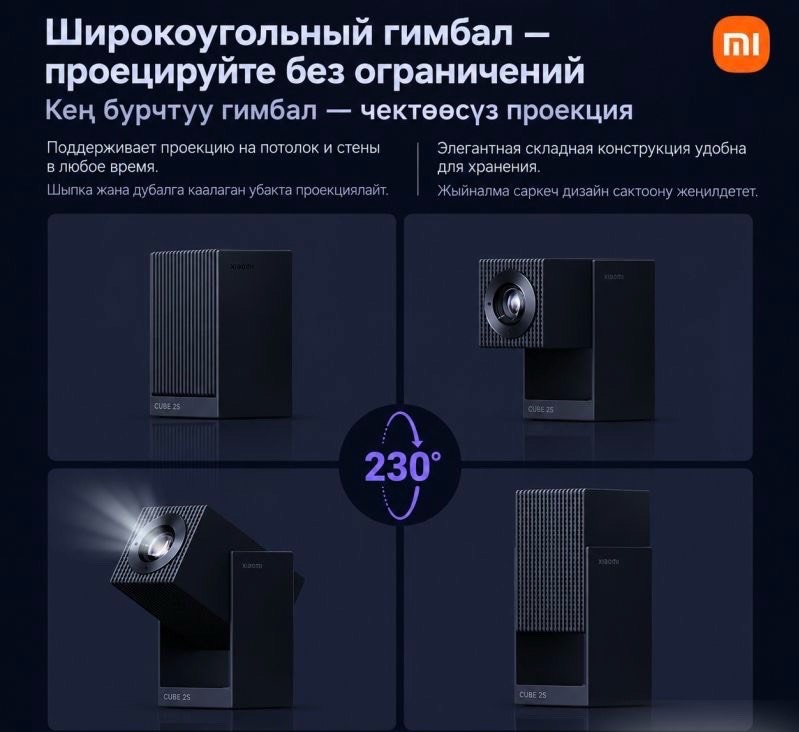 Проектор Xiaomi Wanbo Cube 2S Global - изображение 3
