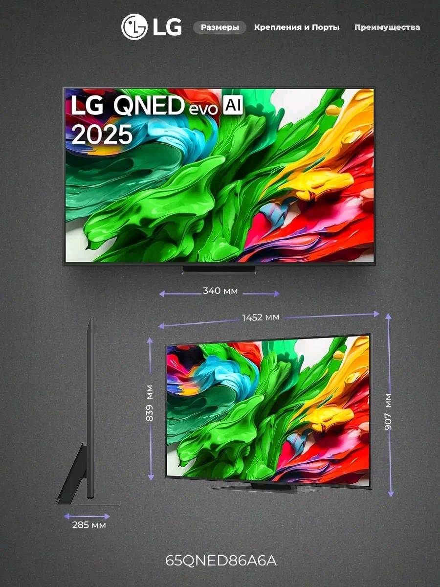 QNED телевизор LG 65QNED86A6A - изображение 3