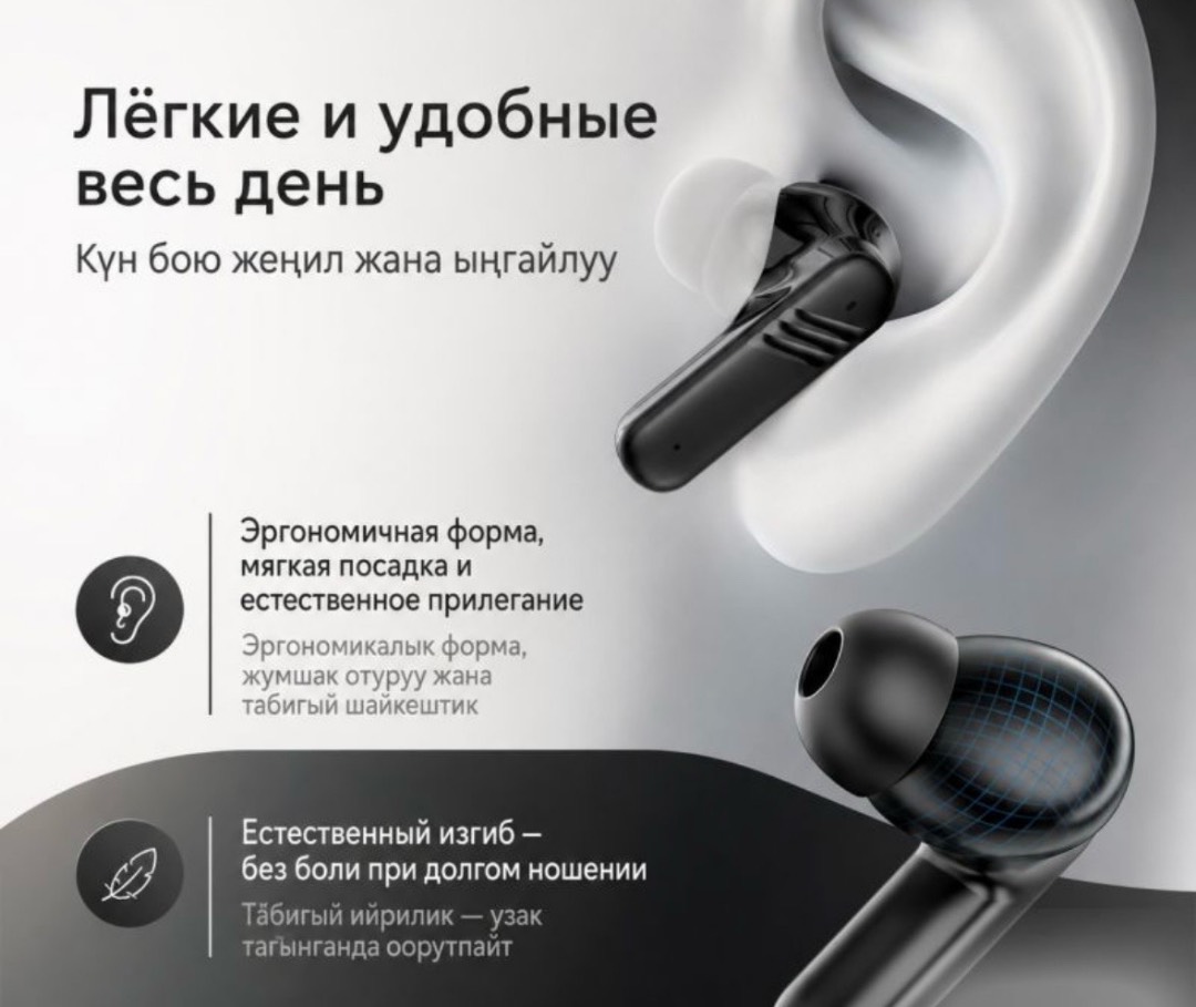 Беспроводные наушники с переводчиком и дисплеем Headphones Digital Display BY-16 - изображение 5