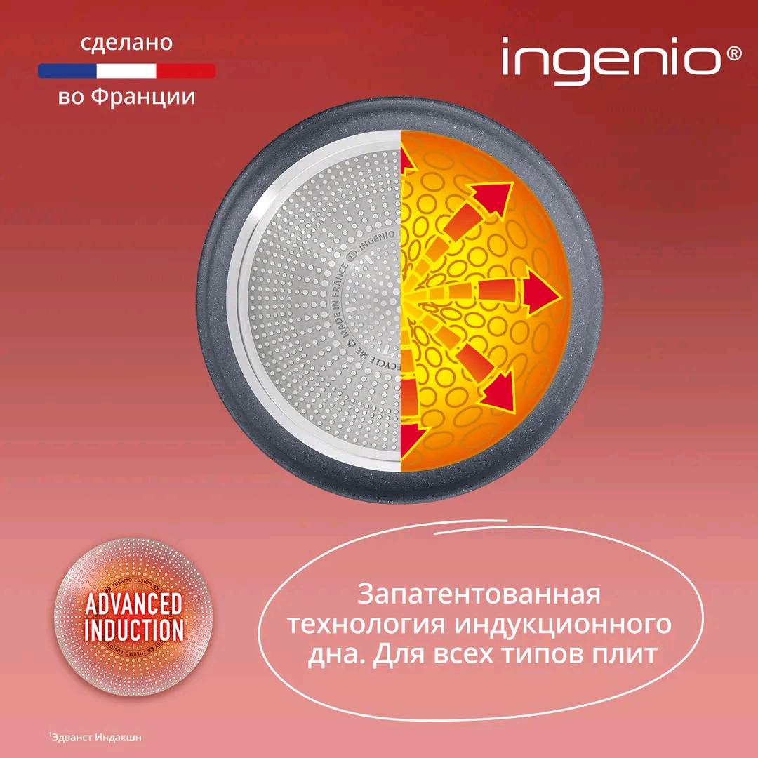 Набор посуды со съемной ручкой Tefal Ingenio Natural Force 7 предметов 16/26/26 см L3969072 - изображение 5