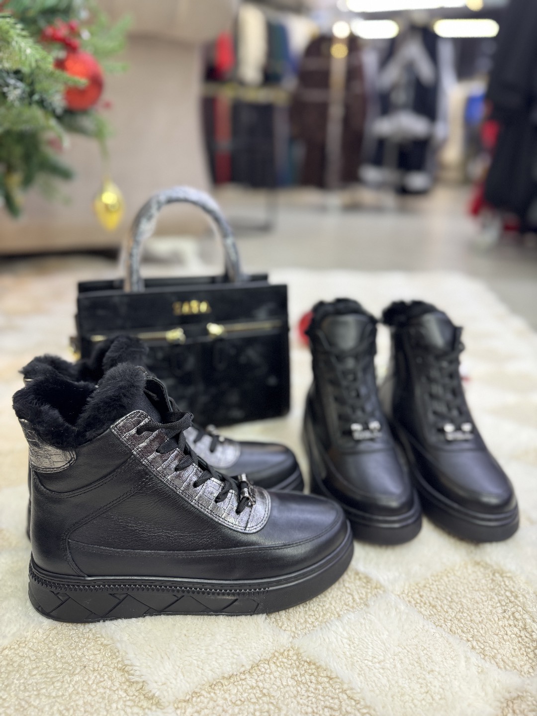 Зимние ботинки из натуральной кожи - изображение 2