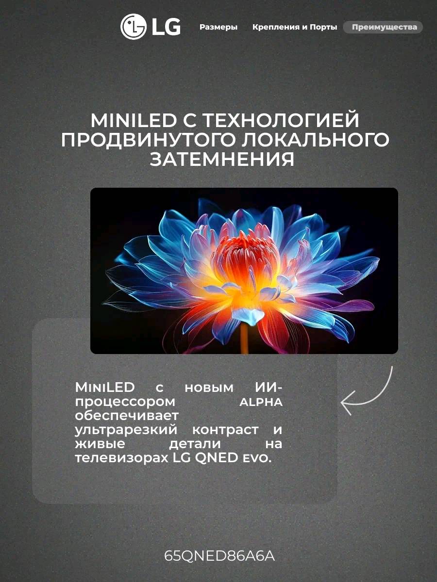 QNED телевизор LG 65QNED86A6A - изображение 5