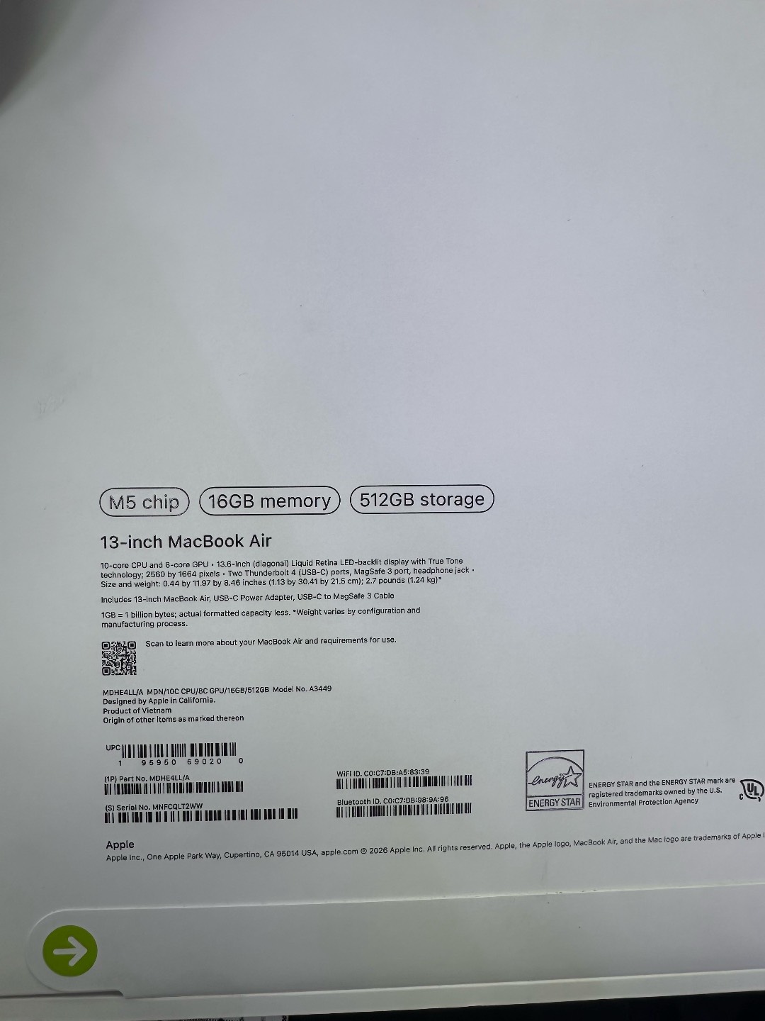 MacBook Air 13 M5 512 GB - изображение 2