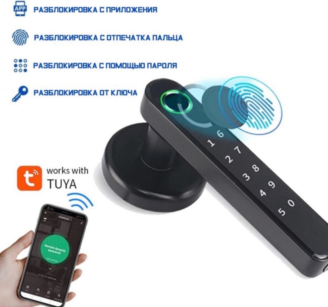 Электронный дверной замок с отпечатком пальца Smart Lock Gaite 2023B - изображение 6