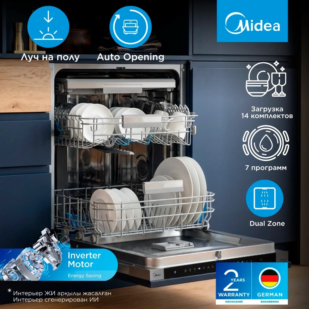 ВСТРАИВАЕМАЯ ПОСУДОМОЕЧНАЯ МАШИНА MIDEA - изображение 2