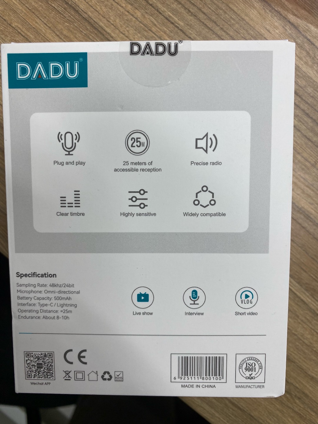 DADU DM-01 — беспроводной петличный микрофон с подключением Type-C / Lightning. - изображение 5