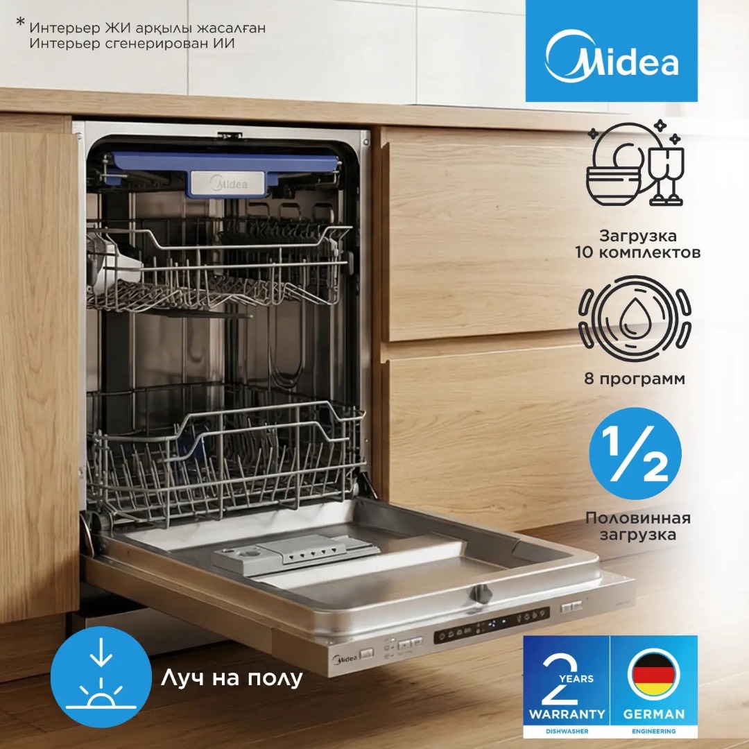 ВСТРАИВАЕМАЯ ПОСУДОМОЕЧНАЯ МАШИНА MIDEA - изображение 7