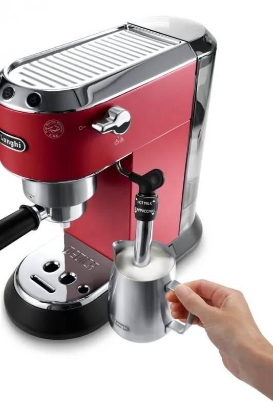 Кофеварка рожковая DeLonghi Dedica, EC685.R, красный - изображение 5
