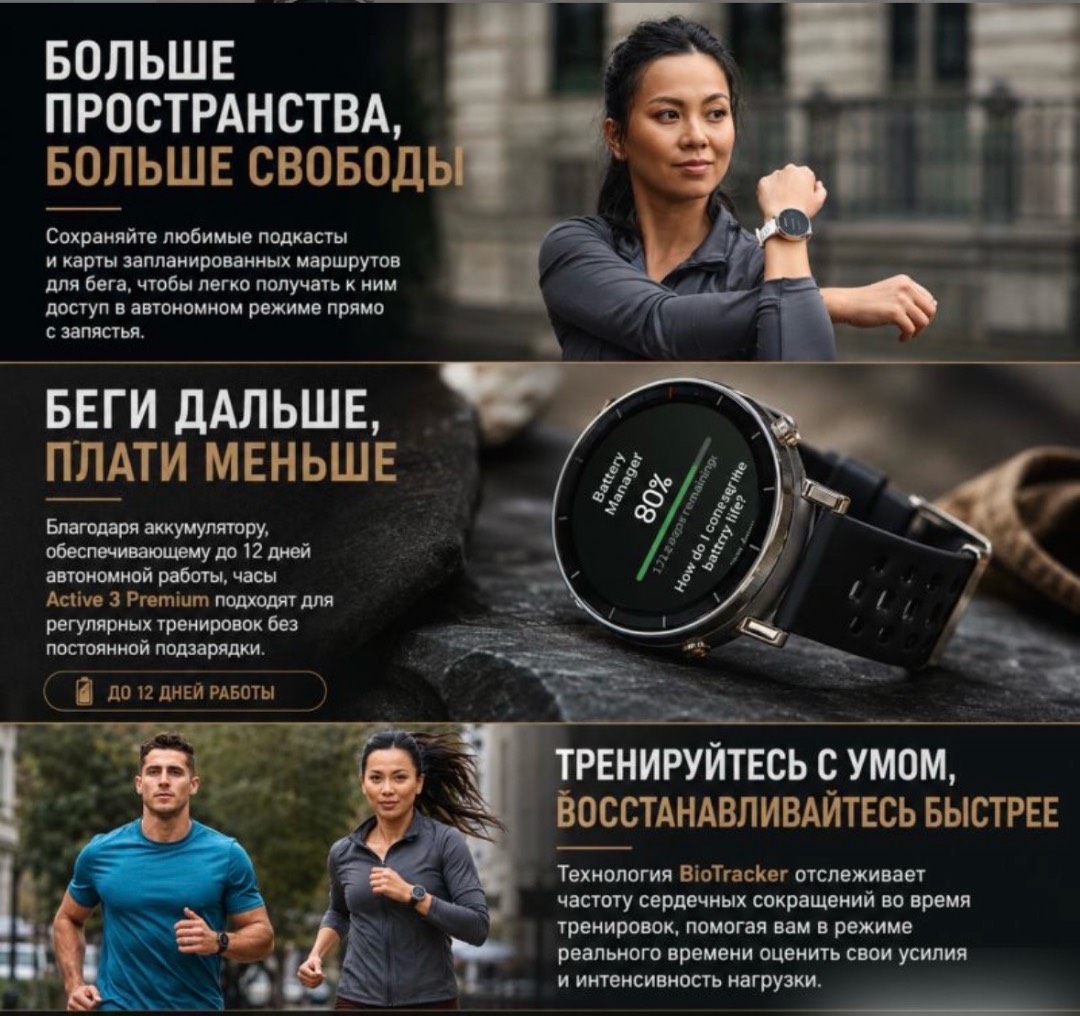 Смарт-часы Xiaomi Amazfit Active 3 Premium - изображение 2