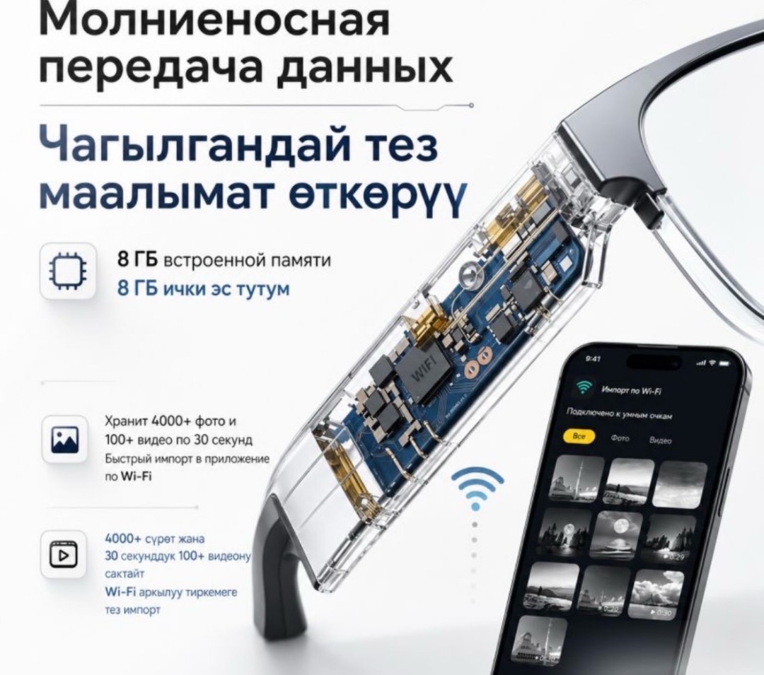 Умные Очки с ИИ Smart Glasses T100 - изображение 2