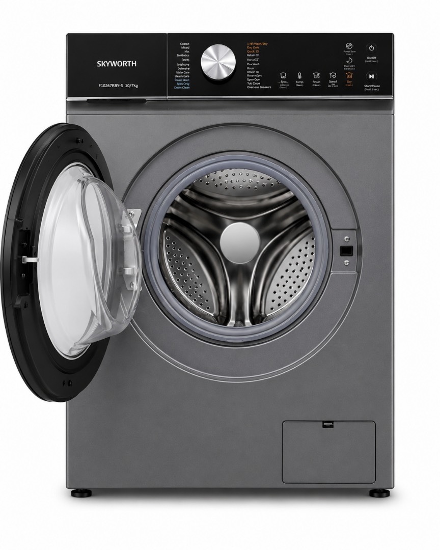 Стиральная машина с сушкой SKYWORTH F10267RBY-S (10/7, серый) - изображение 2