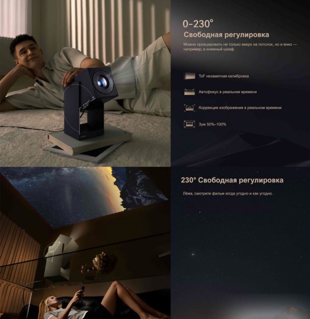 Проектор Xiaomi Wanbo Projector Cube 2 PRO Global - изображение 4