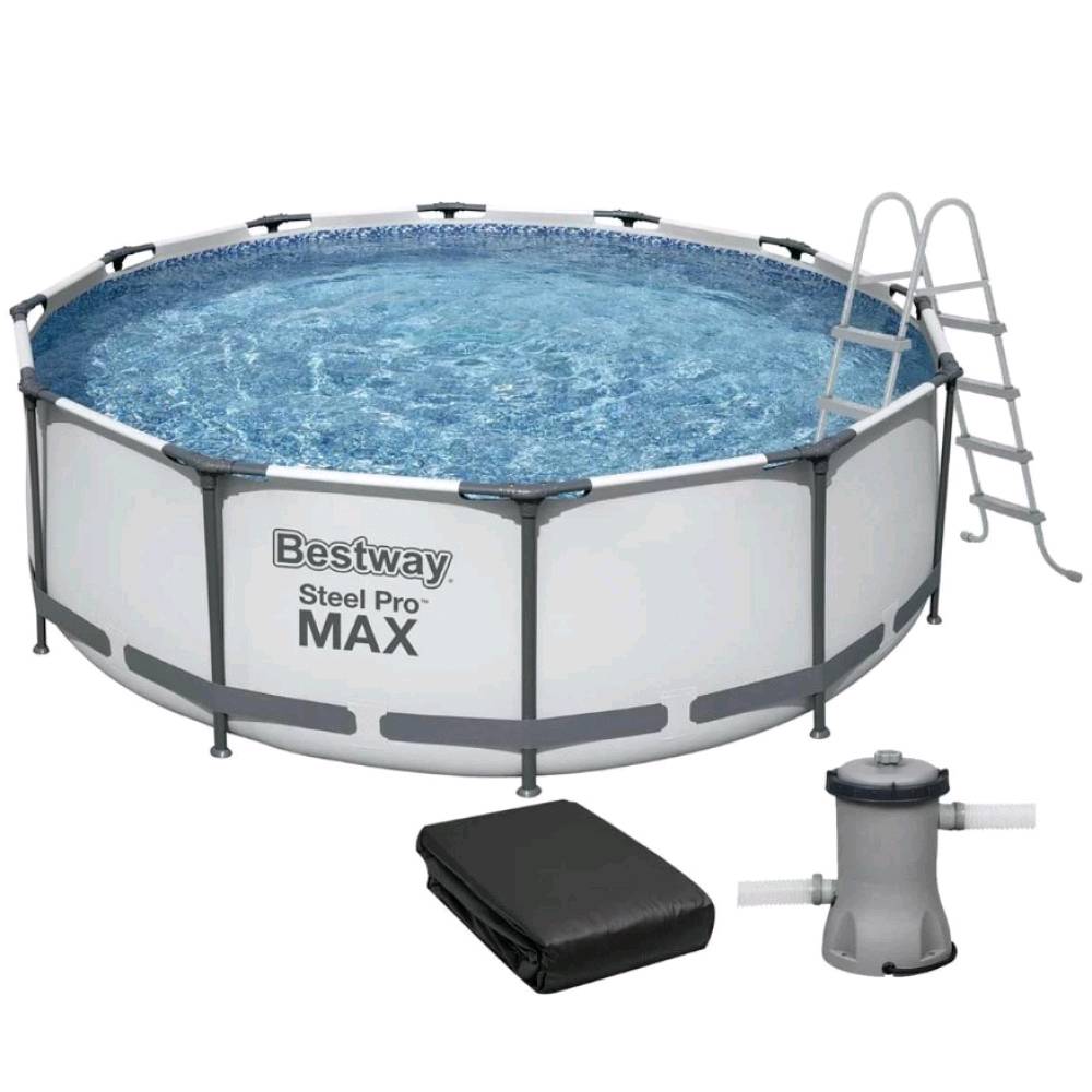 Каркасный бассейн Bestway 56420 (366х122 см) с картриджным фильтром, тентом и лестницей - изображение 2