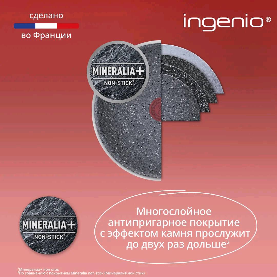 Набор посуды со съемной ручкой Tefal Ingenio Natural Force 7 предметов 16/26/26 см L3969072 - изображение 7