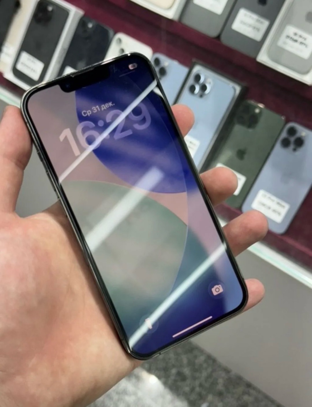 IPhone 13 Pro, Б/у, 256 ГБ, Графит, Защитное стекло, Чехол, Кабель, В рассрочку, 92 % - изображение 2