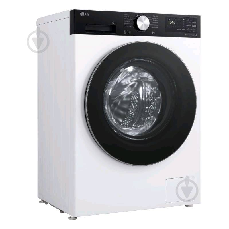 Стиральная машина LG F2X5FS2WB — это узкая фронтальная модель с максимальной загрузкой до 9 кг, инверторным мотором с прямым приводом и функцией обработки паром - изображение 3