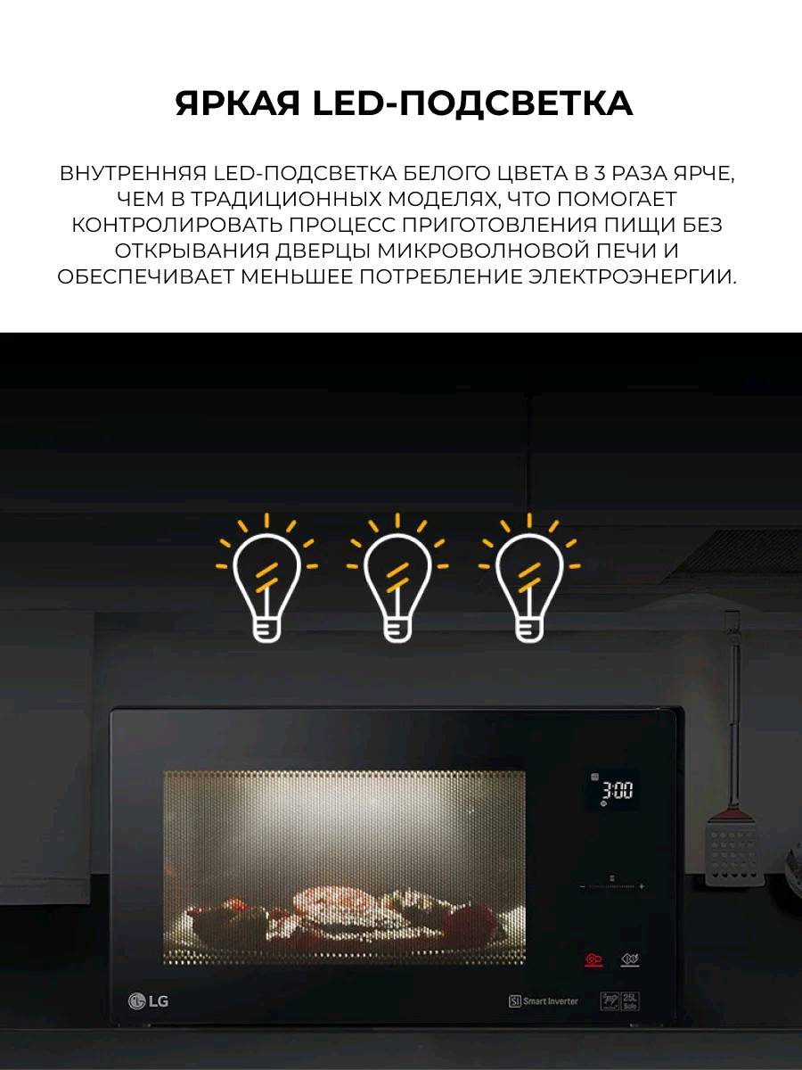 Микроволновая печь LG NeoChef MW23W35GIB - изображение 3