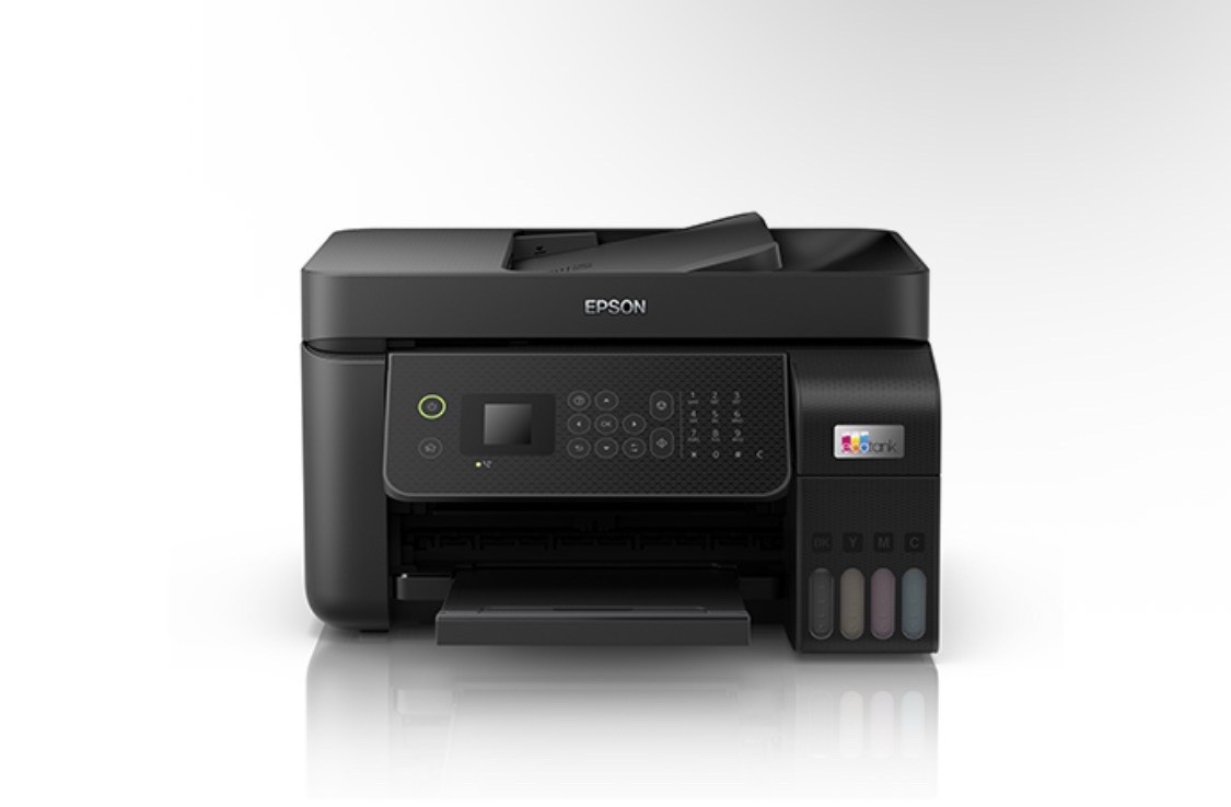 Epson L5290 with Wi-Fi (A4, printer-scanner-copier-fax, 4 colour, ADF, 33/15ppm, 5760x1440dpi printer, 2400x1200dpi scaner, copier2400x1200dpi, Ethernet (RJ-45), USB 2.0, цветной LCD-дисплей, Epson iPrint, Epson Email Print, Black, с оригинальными чернила - изображение 2