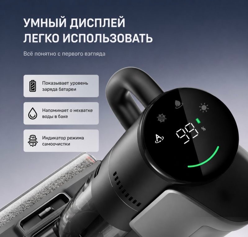 Моющий беспроводной пылесос Dreame G9 Mix - изображение 4