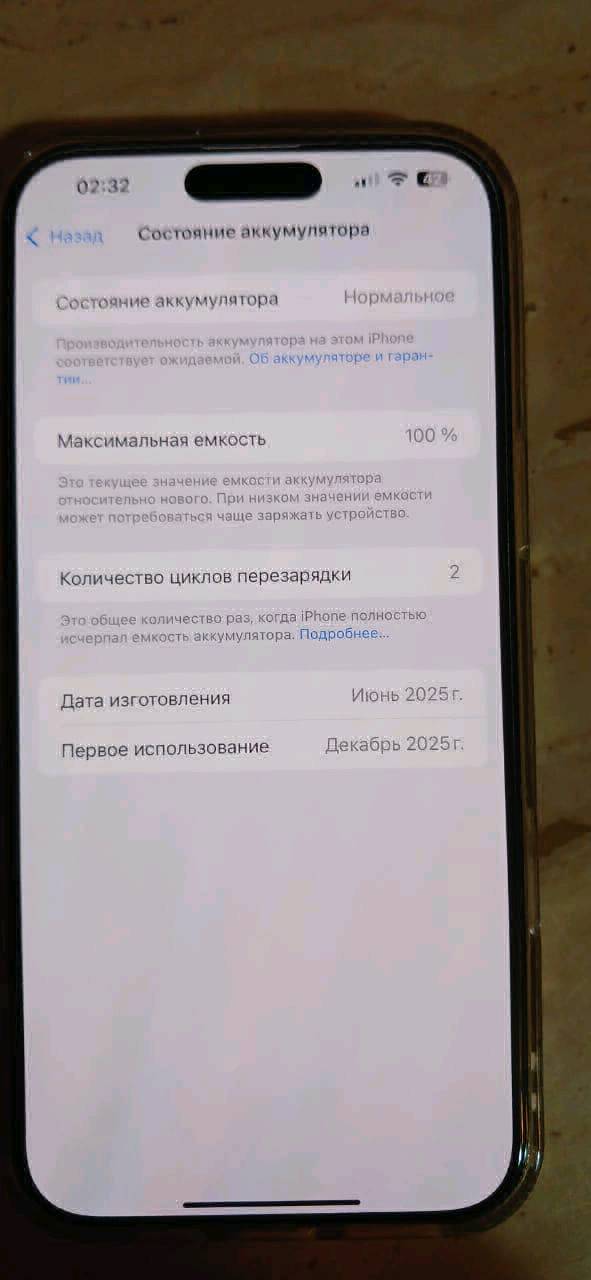 Iphone 16 Pro Max аккумулятор 100% - изображение 3