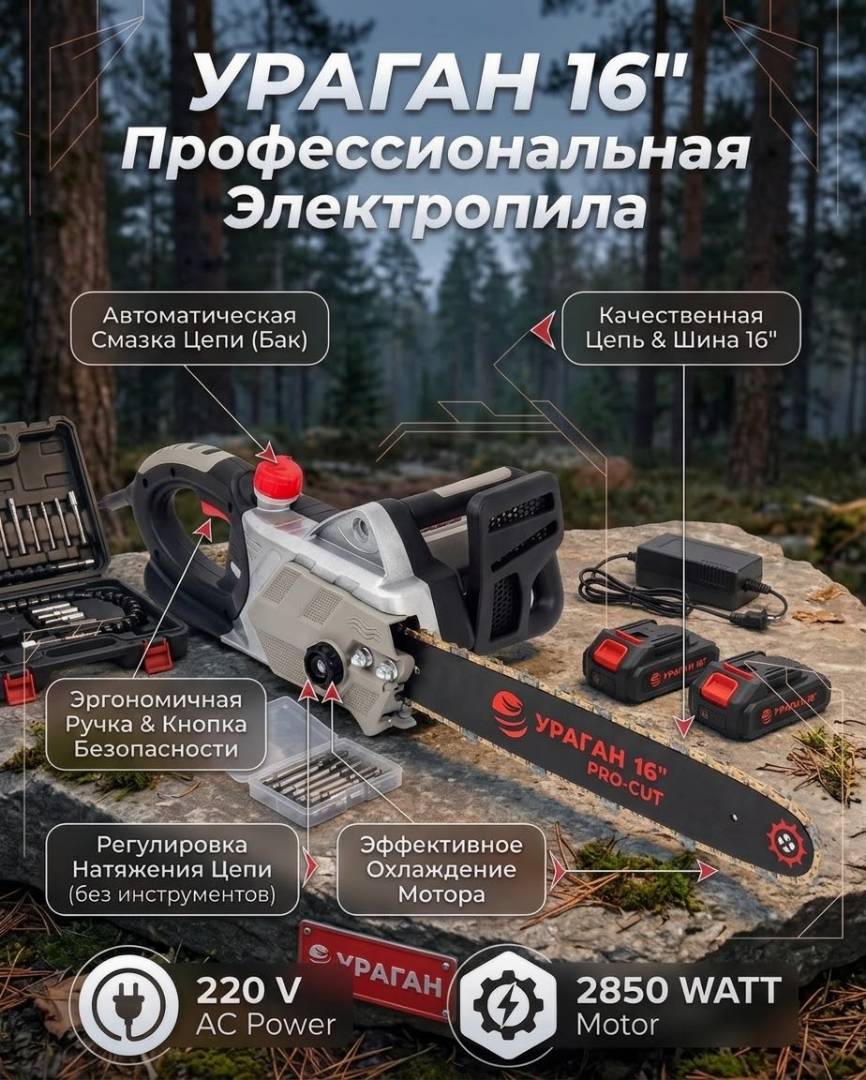 Электрическая Пила УРАГАН 2850 vip - изображение 2