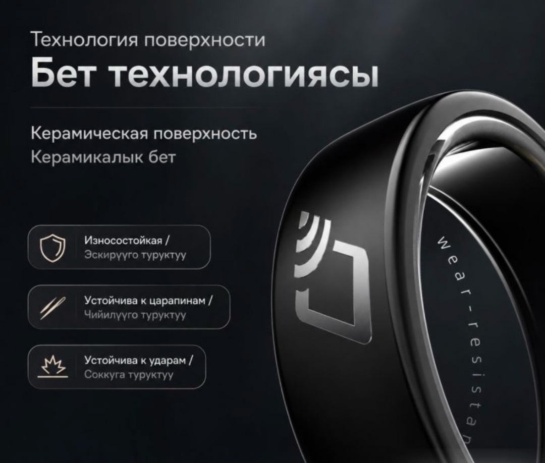 Умное кольцо для мониторинга здоровья с зарядным футляром Smart Ring - изображение 8