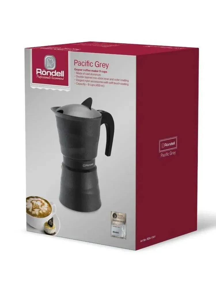 Гейзерная кофеварка Rondell Pacific Grey (RDA-1901) - изображение 12