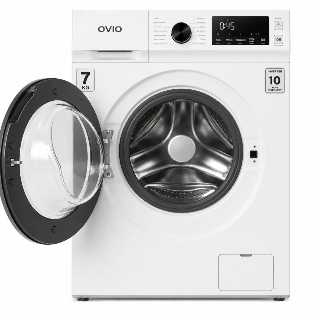 Стиральная машина OVIO OWM-70F1BW (7кг/бел) - изображение 2