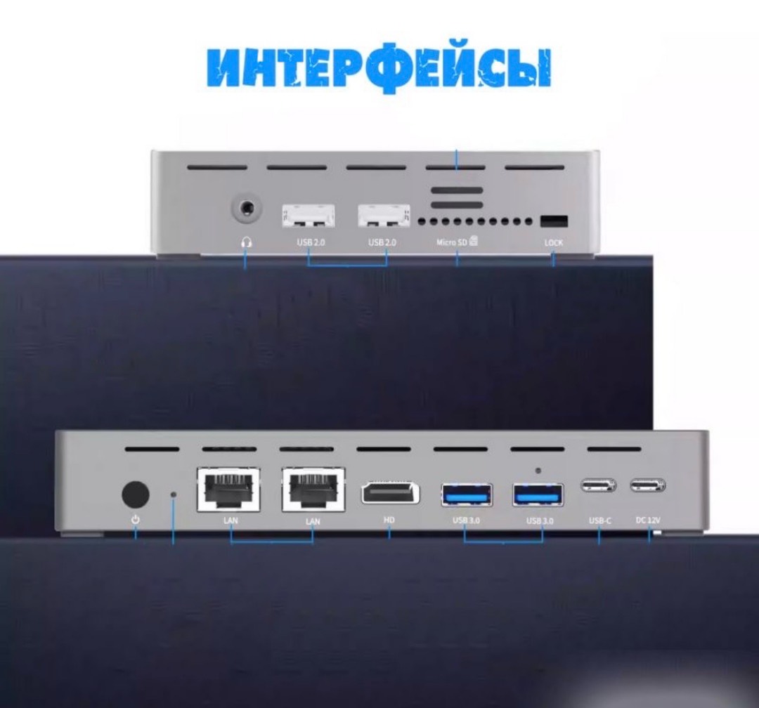 Мини ПК F9B PRO Intel N95,экран 7 дюймов (16+512GB) - изображение 4