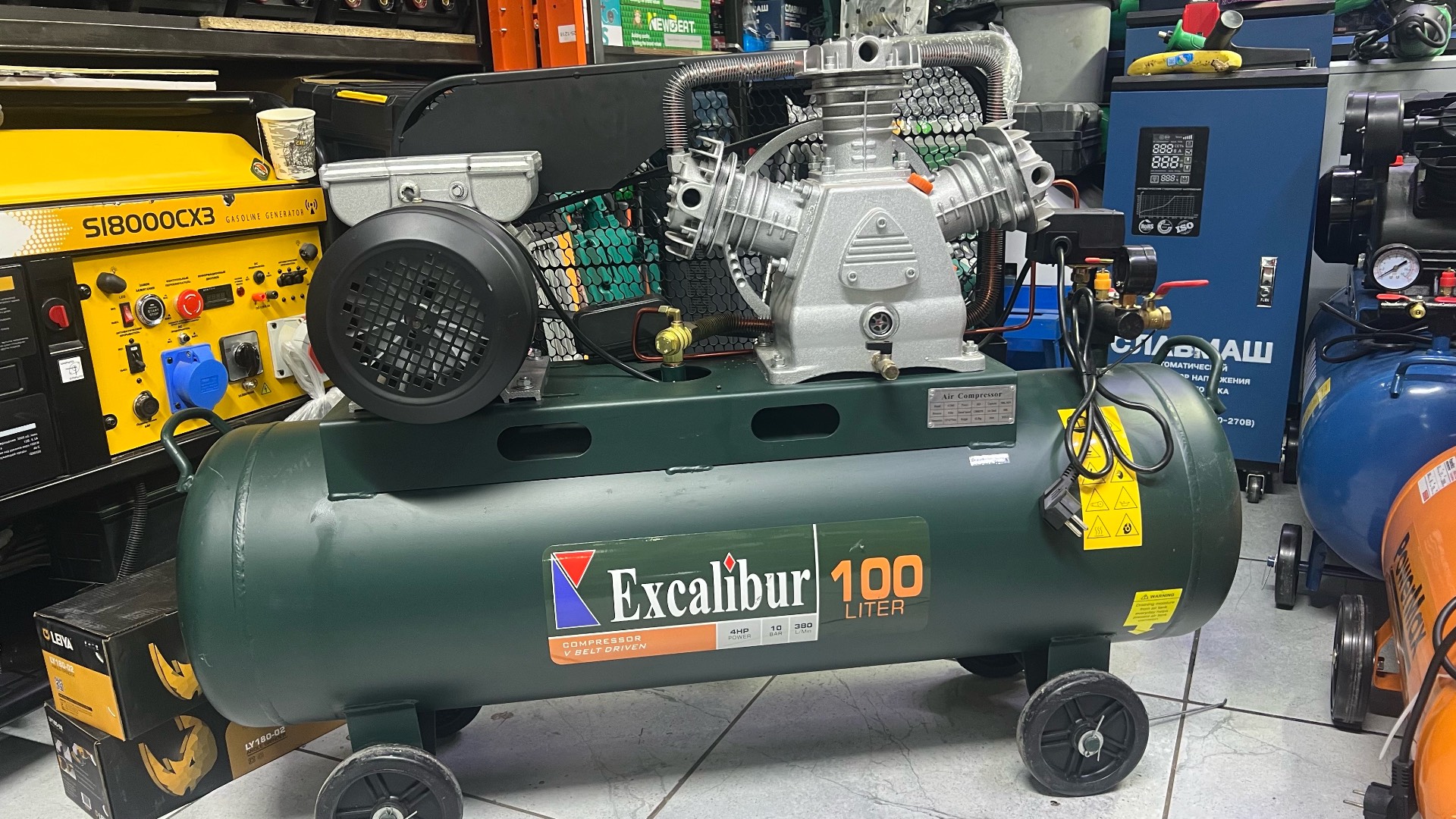 Поршневой воздушный компрессор Excalibur 100 L - изображение 5