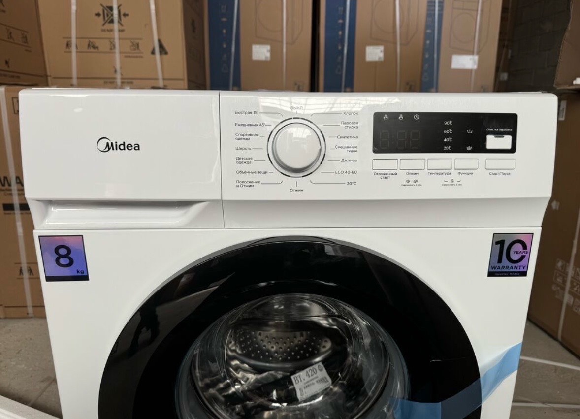 Стиральная Машина Midea
Модель: MFNO3W80B/W-KZ - изображение 3