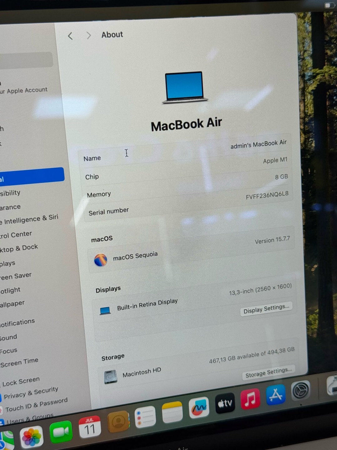 MACBOOK AIR M1 8/512gb - изображение 2