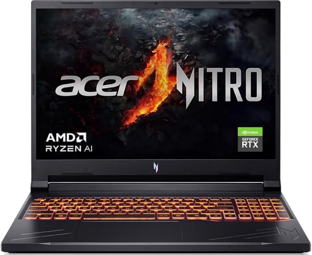 Acer Nitro V 16 AI WUXGA (1920 x 1200) IPS 180Hz Gaming Laptop AI PC, AMD Ryzen 5 240 Processor, NVIDIA® GeForce RTX™ 5050 8GB GDDR7 VRAM, 16GB RAM, 512GB SSD, Obsidian Black - изображение 3
