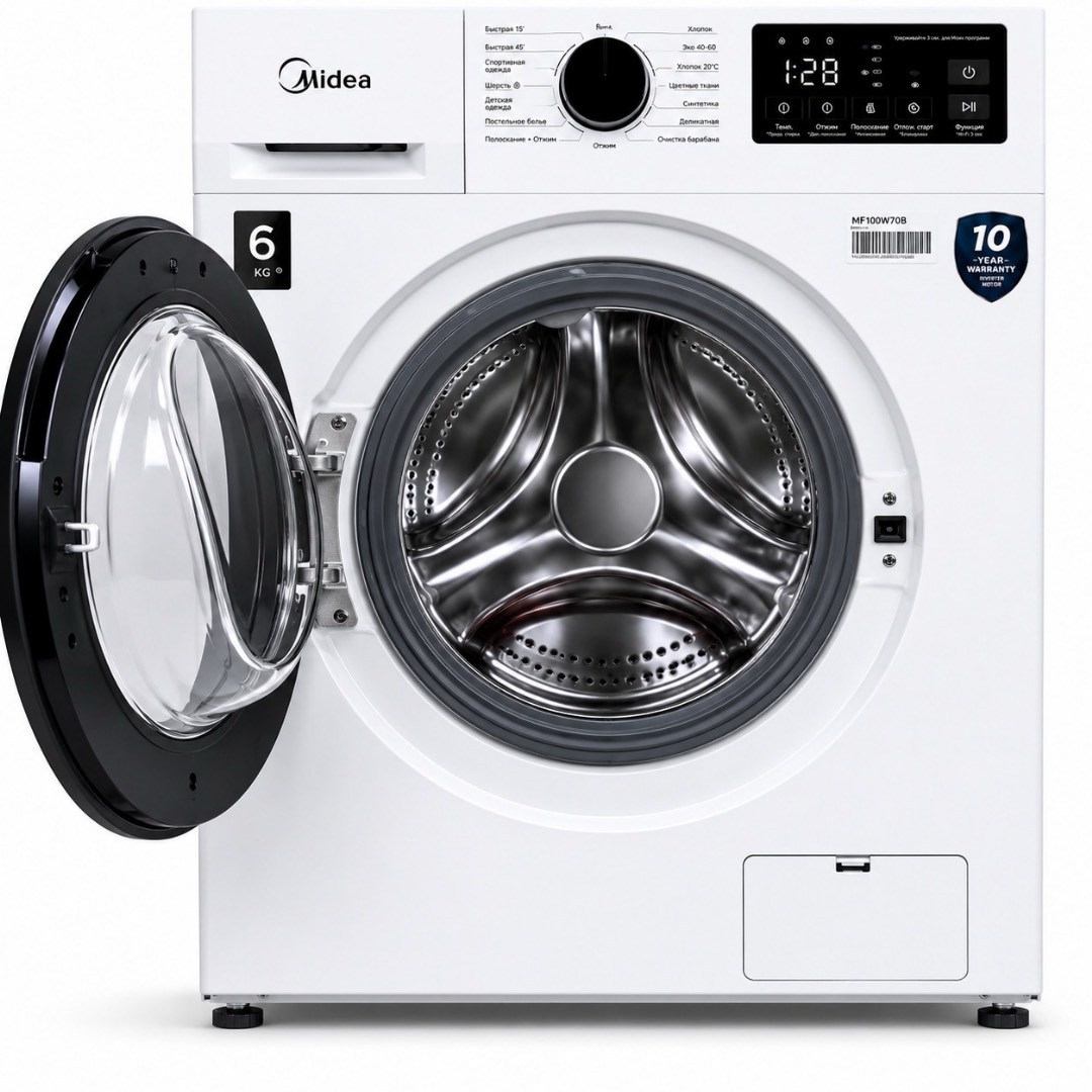 Стиральная машина MIDEA MFN11W60B/W-KZ(6кг/бел) - изображение 2