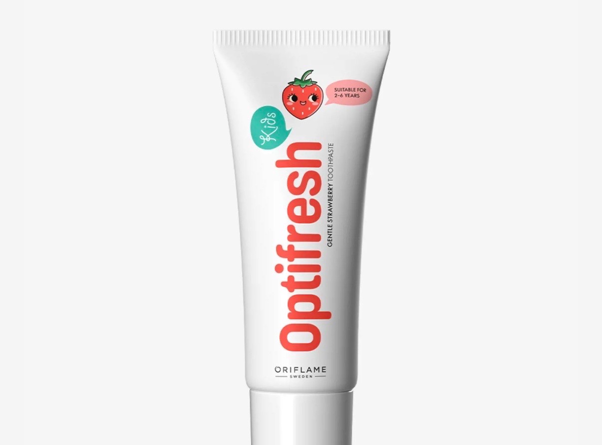 Детская зубная паста с клубничным вкусом Optifresh
