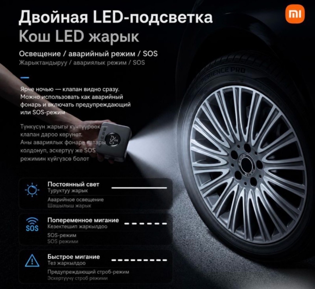 Автомобильный компрессор Xiaomi 70Mai Cordless Air Compressor 2 (Midrive TP07) - изображение 7