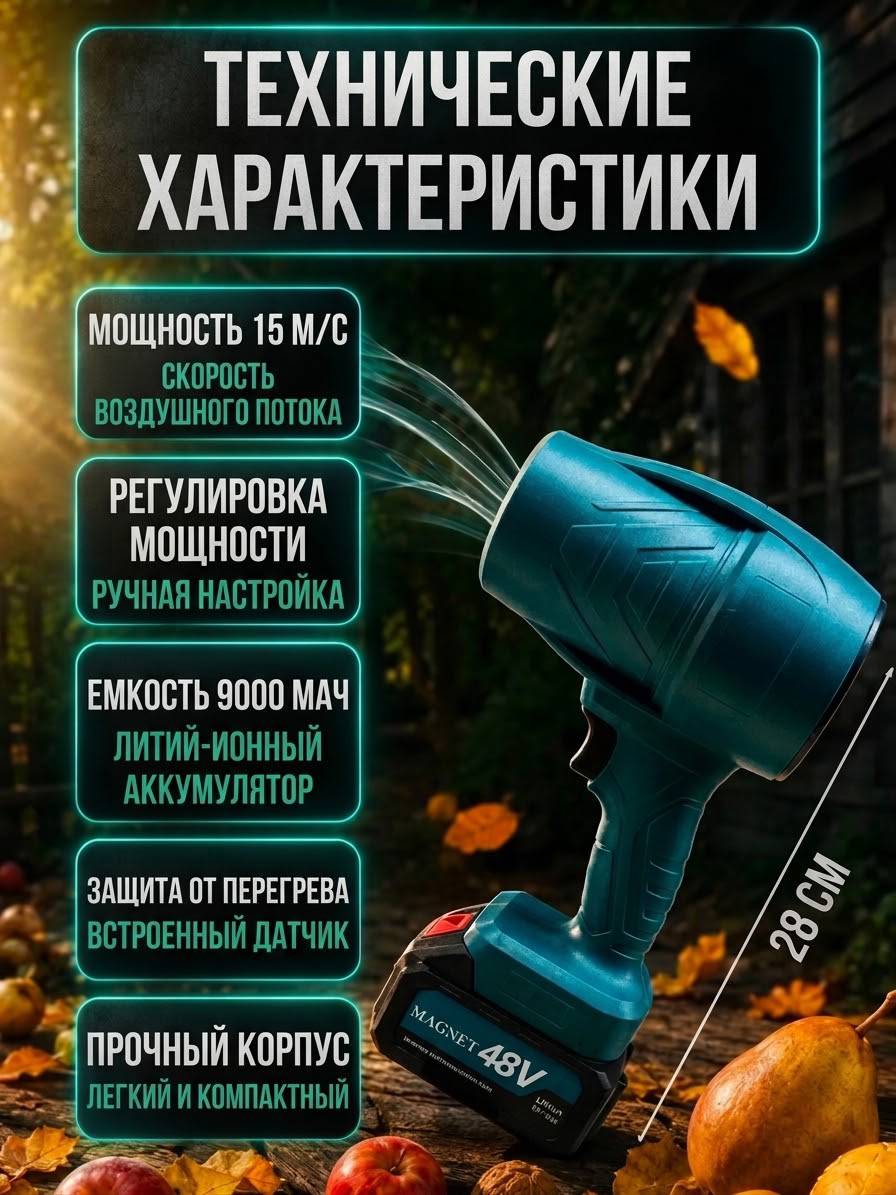 🌪️ Аккумуляторная воздуходувка НОСОРОГ 48V✨️✨️✨️ - изображение 2