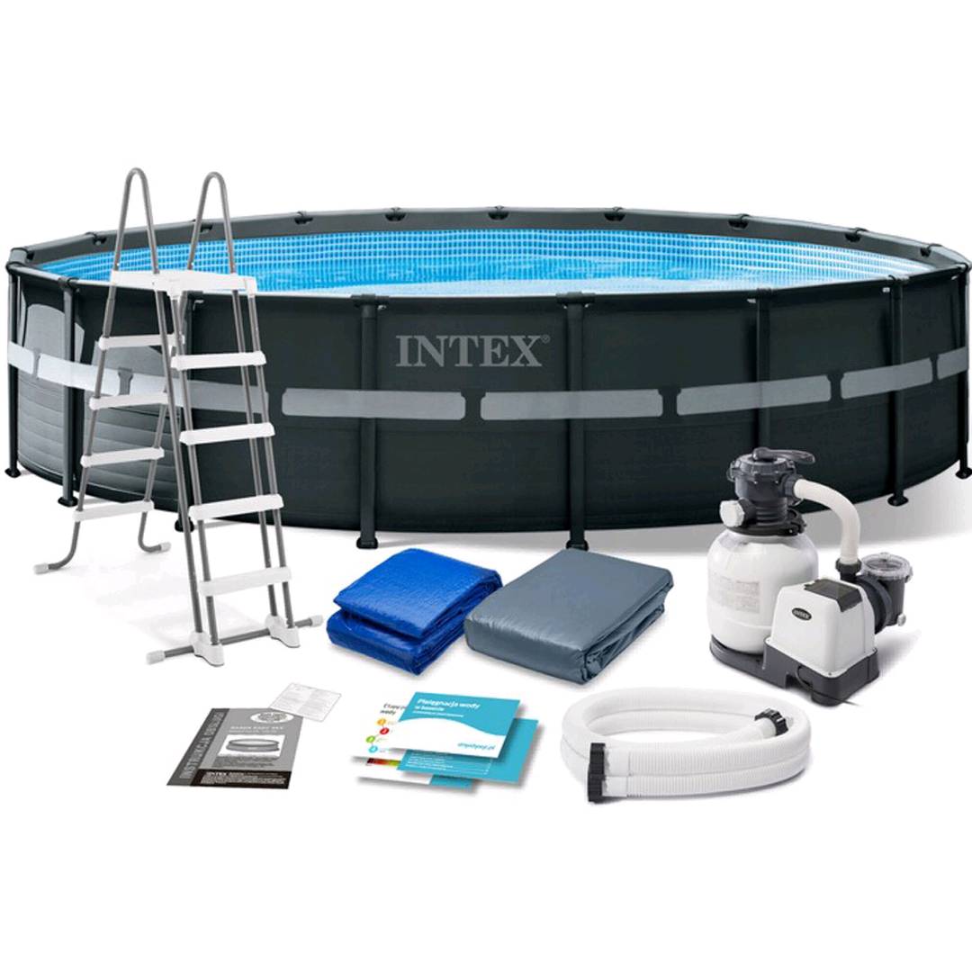 Intex 26330 Каркасный бассейн Ultra XTR Frame 549х132см, 26423л, песч.фил.-нас. 7900л\ч, лестница, тент, подст. - изображение 2