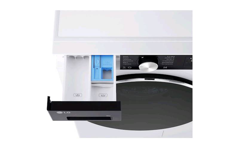 Стиральная машина LG F2X5FS2WB — это узкая фронтальная модель с максимальной загрузкой до 9 кг, инверторным мотором с прямым приводом и функцией обработки паром - изображение 5