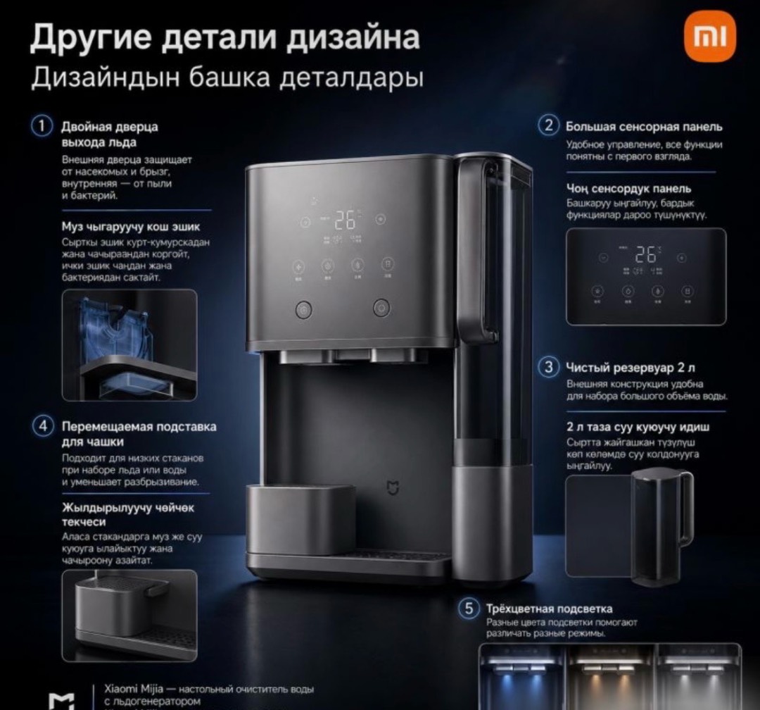 Диспенсер с очистителем для воды и ледогенератором Xiaomi Mijia Desktop Water Purifier Ice-Making Edition - изображение 6