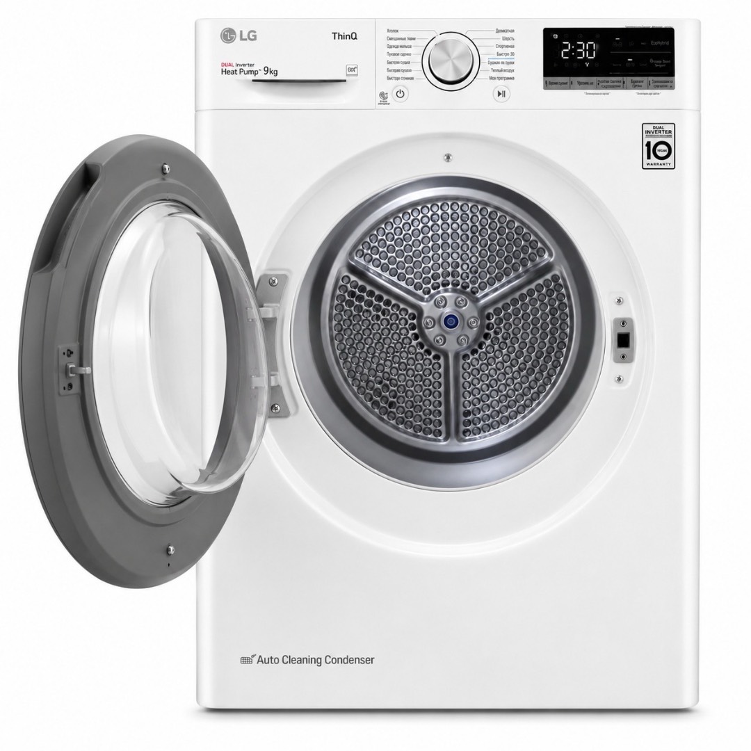 Сушильная машина LG DC90V5V0W (9кг/бел) - изображение 2