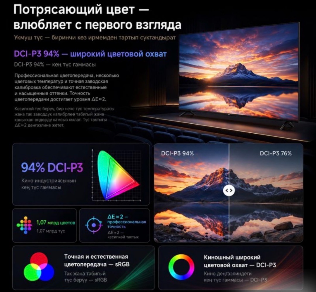 Телевизор Xiaomi Redmi TV A55 PRO 4K 2026 (3+64GB) 55 дюймов,288Гц - изображение 2