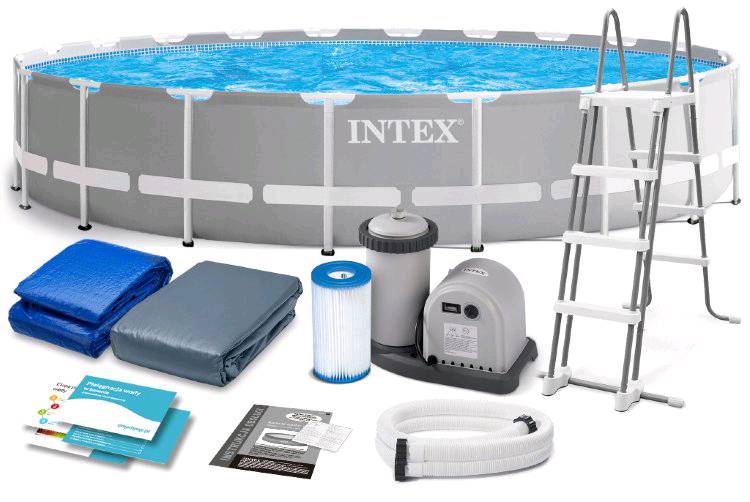 Intex 26756 Каркасный бассейн Prism Frame 610х132см, 32695л, фил.-насос 5678л\ч, лестница, тент, подстилка - изображение 2