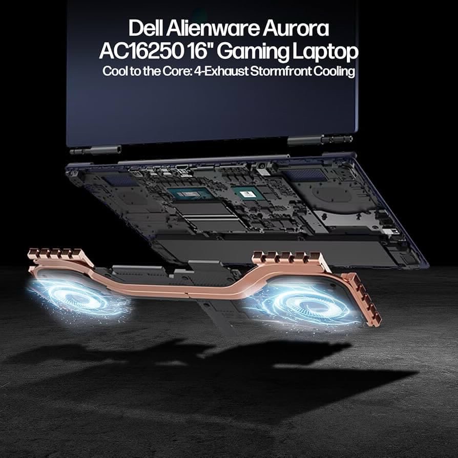 Dell Alienware 16 Aurora AC16250, 16" WQXGA 120Hz Display, Intel Core 7-240H (up to 5.2 GHz), 16GB DDR5 RAM, 1TB SSD, NVIDIA GeForce RTX 5050 8GB Graphics, Windows 11 Home, Onsite Service - Blue - изображение 4