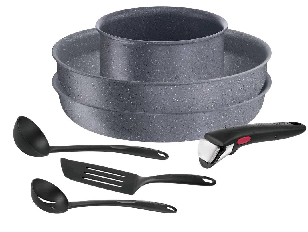 Набор посуды со съемной ручкой Tefal Ingenio Natural Force 3 предмета 24/28 см L3969102 - изображение 2