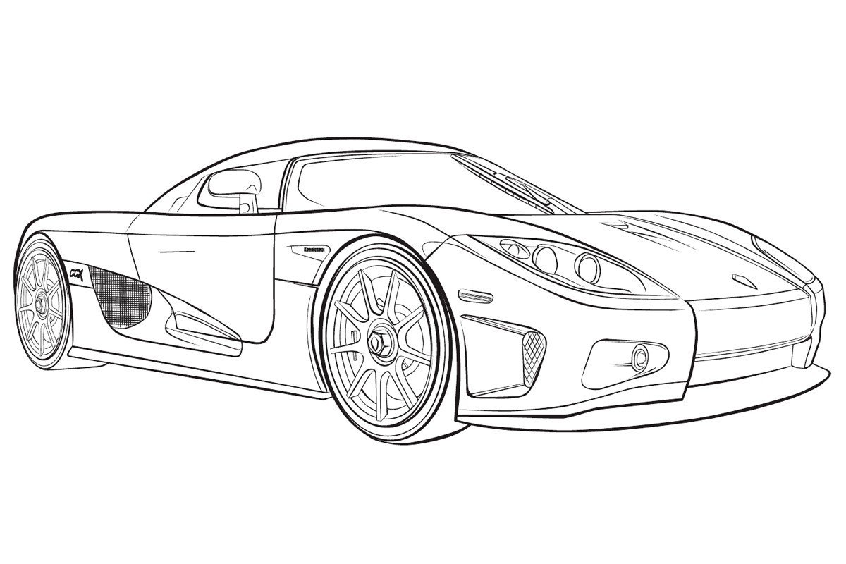 Раскраска Машина Koenigsegg